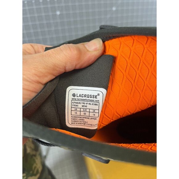 LaCrosse 18" ALPHABURLY Pro 800G Boot 376060 Men's Sz 15 US 50 EU New Cloud Veil - Picture 6 of 6